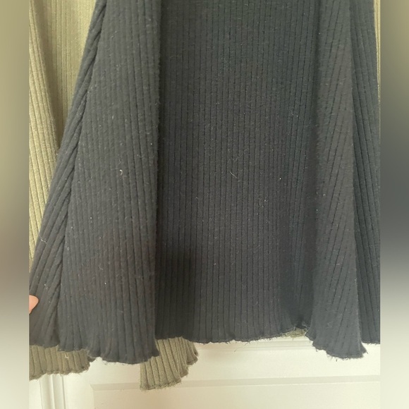 Bundle! Aerie Flare Ribbed Pants/Leggings, black/olive green, small short/petite - Picture 6 of 9